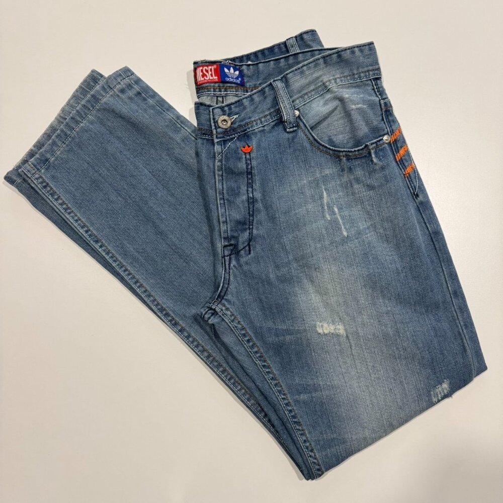 Diesel x Adidas adi-Viker Straight Jeans Blue Size 34x30